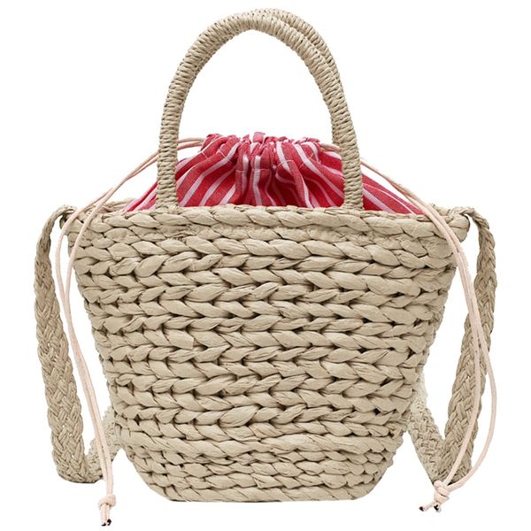 

new summer straw woven woven bag women's small fresh beach messenger bag