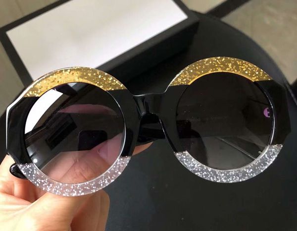 

women 0084 round sunglasses luxury designer sun glasses glasses shades new with box, White;black
