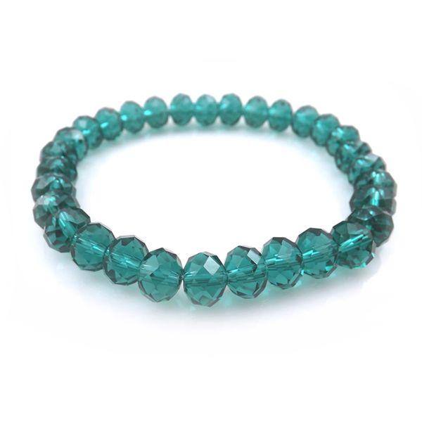 

handmade 8mm faceted crystal beaded bracelets 6 colors 20pcs/lot ing, Black