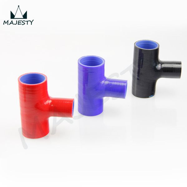 

silicone hose t-piece t shape 60mm 2.36" for 35mm id bov 3 way black/blue/red