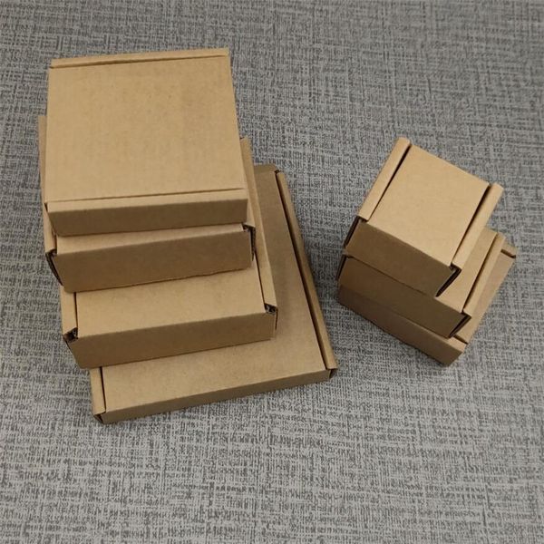 

30шт 17 размер diy мыло ручной работы крафт box толстые гофрированная бумага упаковка mailer box браун картон для упаковки подарков box