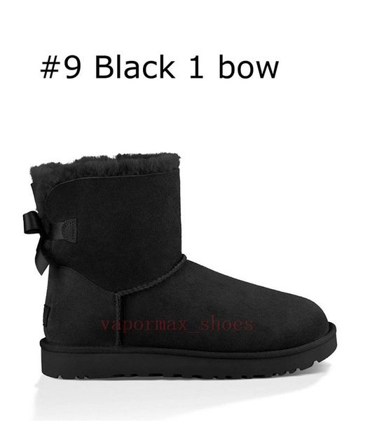 

2019 new australia boots women classic snow boots ankle short bow fur booties for winter black chestnut fashion woman shoes size 36-41
