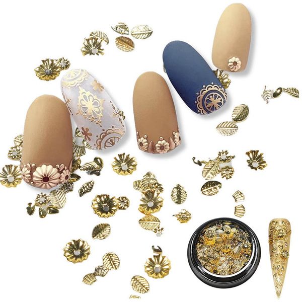 

200шт nail art decoration ультратонкие листового металла хлопья музыка moon star flower mix shape hollow nail art наклейки, Silver;gold