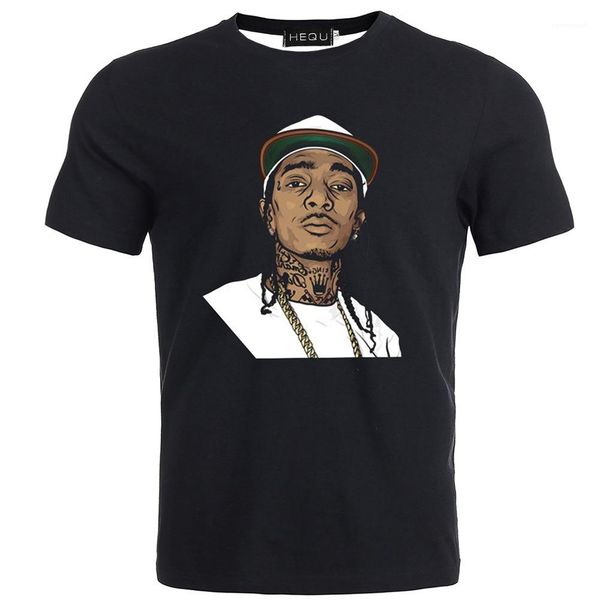 

3d printed cartoon short sleeved shirts designer mens casual rapper clothing new arrival nipsey hussle mens tshirts, White;black