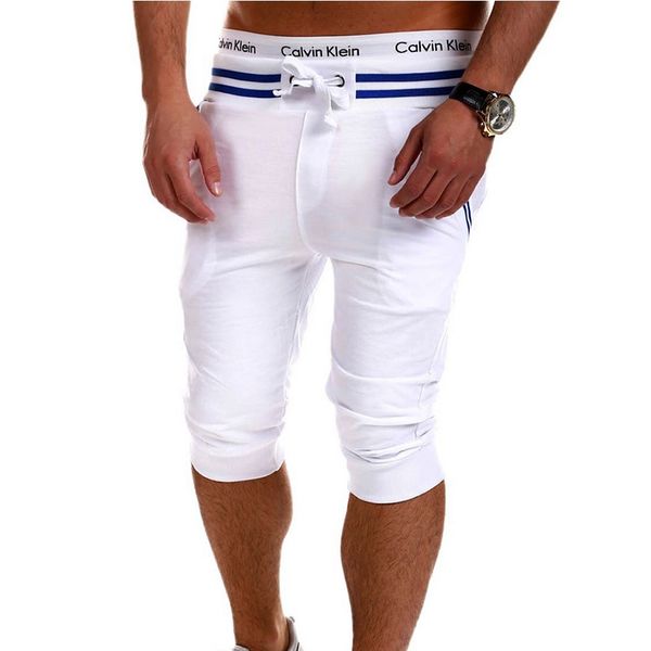 

solid shorts men pantalones cortos pantacourt homme hombre bermuda shorts homme marque slim fit men, White;black