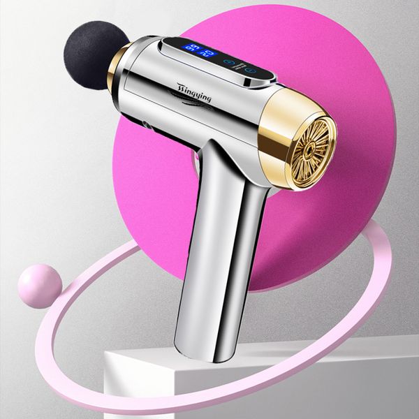 

massage gun muscle relaxation massager vibration fascial gun fitness equipment noise reduction design for male female