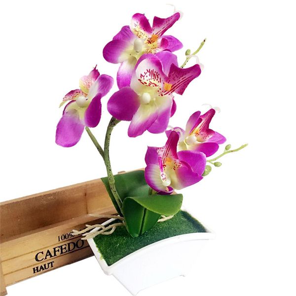 

real touch искусственные цветы для украшения свадьбы главная double fork butterfly orchid plant бонсай цветы аранжировка аксессуары