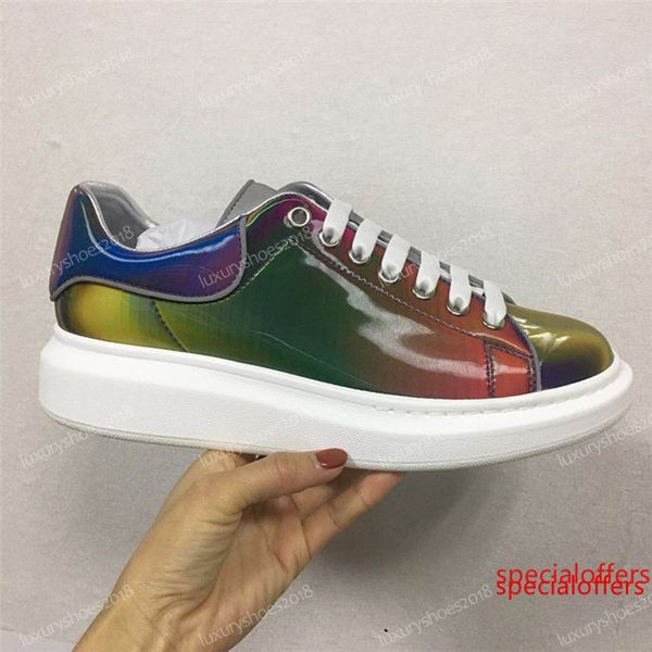 

2019 luxury designer men women sneakers ladies girls leather casual shoes classic patchwork tennis dress shoe luxury sneakers chaussures, Black