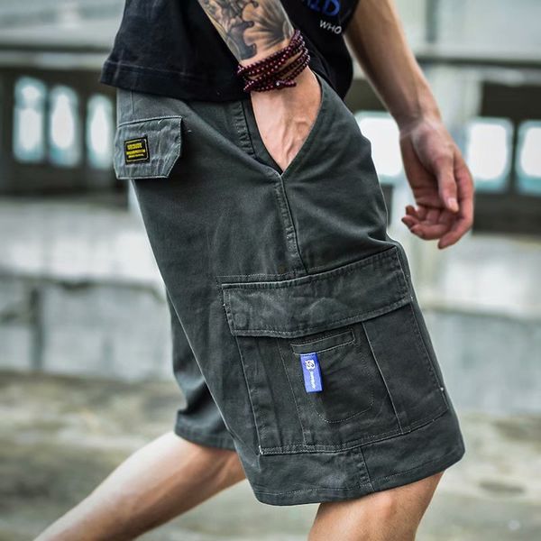 

mens cargo shorts new army military tactical shorts men cotton loose work casual short pants 4xl drop shipping, White;black