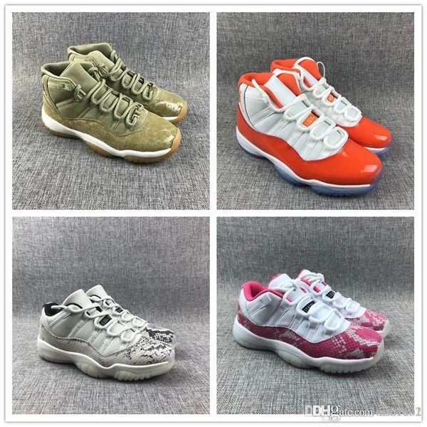 

2019 11 mens 11s basketball shoes new concord 45 platinum tint space jam wmns pink green snakeskin designer sneakers men sport shoes zz005