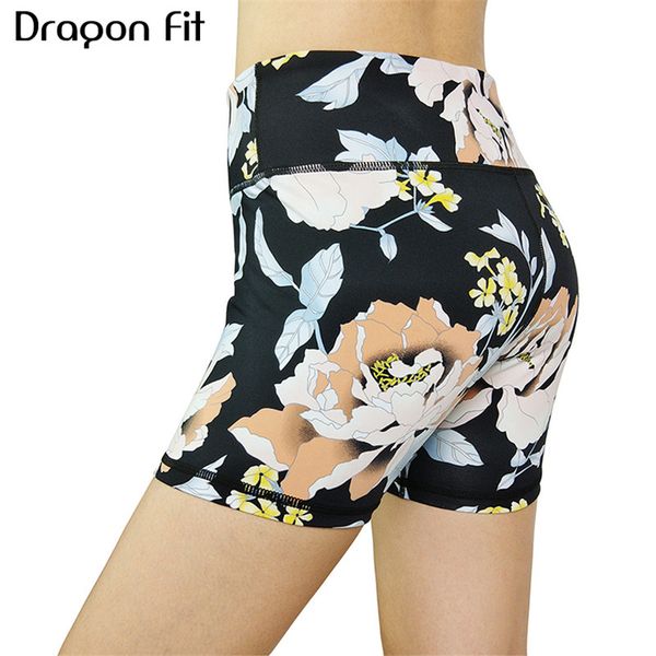 

dragon fit printing sports short women workout running fitness leggings yoga shorts gym yoga leggings tummy control female, White;red