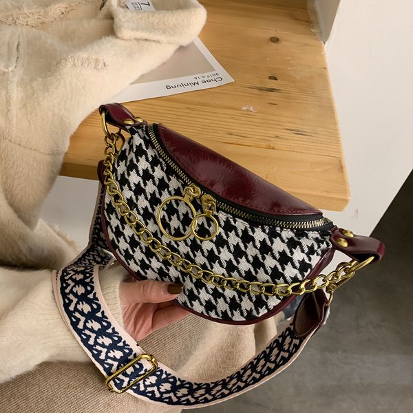 

новая цепочка сумка 2020 мода сумка-мессенджер творческий плечо широкий плечевой ремень повседневная женская