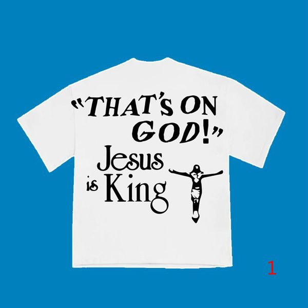 

women designer t-shirt 20s new hip hop streetwear popular jesus is king cool kanye tee shirts black red color s  l xl gl2004291, White