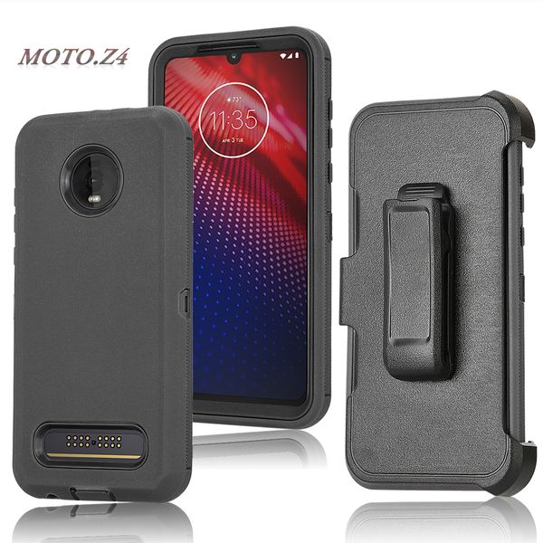 Defender Case for Stylo6 K51 A01 A21 5G Galaxy S20 A10E LG Stloy5 MOTO Z2 Força Z3 Jogar Z4 Jogar E6 Clipe de Cinto Combo Holster protetor de tela