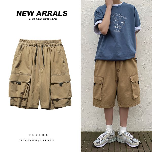 

iidossan casual oversized men shorts pockets straight summer short pants men fashion streetwear jogger women shorts dropshipping, White;black