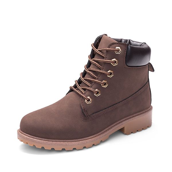 

2019 spring/autumn women boots ankle boots winter flat platform fashion lace-up high help plus size 36-46, Black