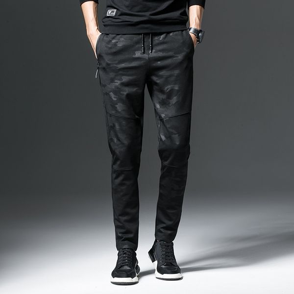 

men's pants 2021 summer and fashionable casual pants,light slacks, Black