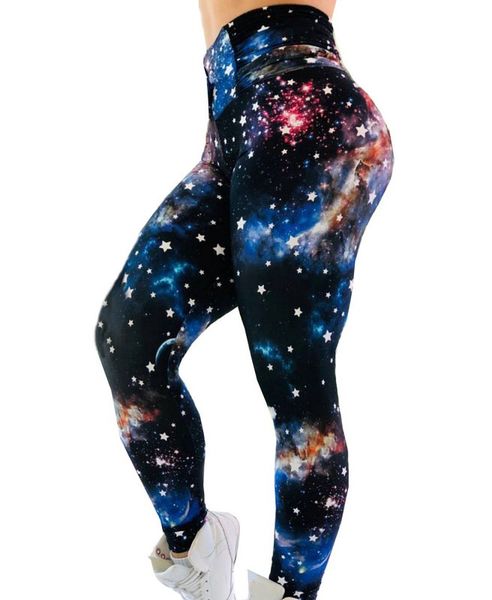 

workout leggings star sky print gothic trousers tayt leggins high waist yoga pants fitness women push up leggings exercise wear, White;red