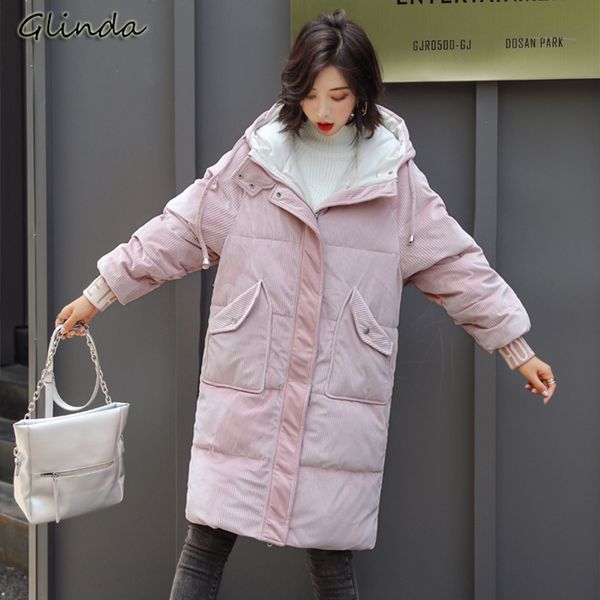 

winter thickening warm coat female 2019 fashion velvet cotton padded jacket women plus size long paragraph hooded parka ladies, Tan;black