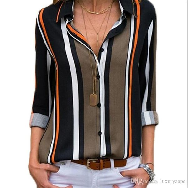 

ins fashion stripe women high street brand soft lady tees fall summer personality girls shirts apparel