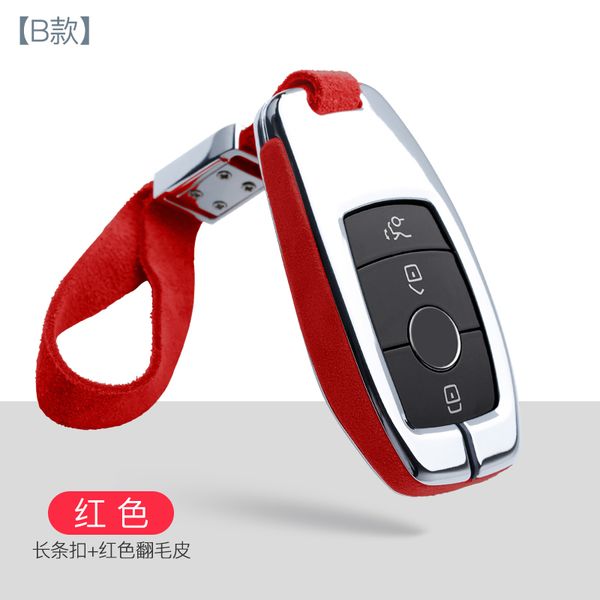 

suede leather car key cover case for mercedes 2017 e class w213 2018 s class new slc slk e e200 e260 e300 e320 new