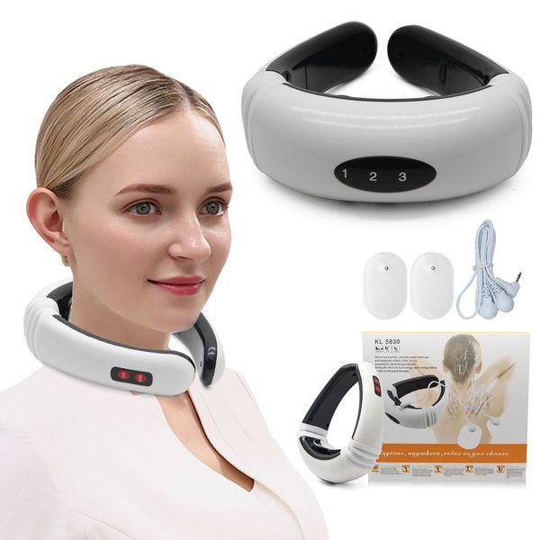 

health care relaxation electric pulse neck massager cervical vertebra impulse massage magnetic therapy relief pain tool