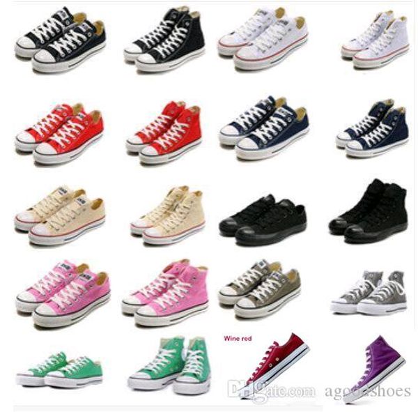 

dorp shipping 2019 all size 35-45 men women low high style canvas shoes clasic casual sneakers for women,board shoes, Black