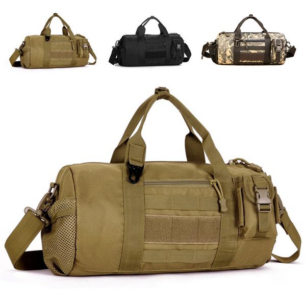 

men's women's travel large capacity waterproof cylinder bag handbag tactical shoulder bags