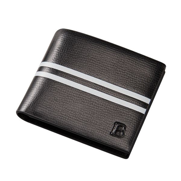 

genuine leather men's wallet slim mens purse mini card holder vintage casual coin purse short small wallets for men, Red;black