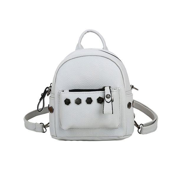 

5#fashion women backpack good quality rivet school backpacks leather backpack rugtas dames