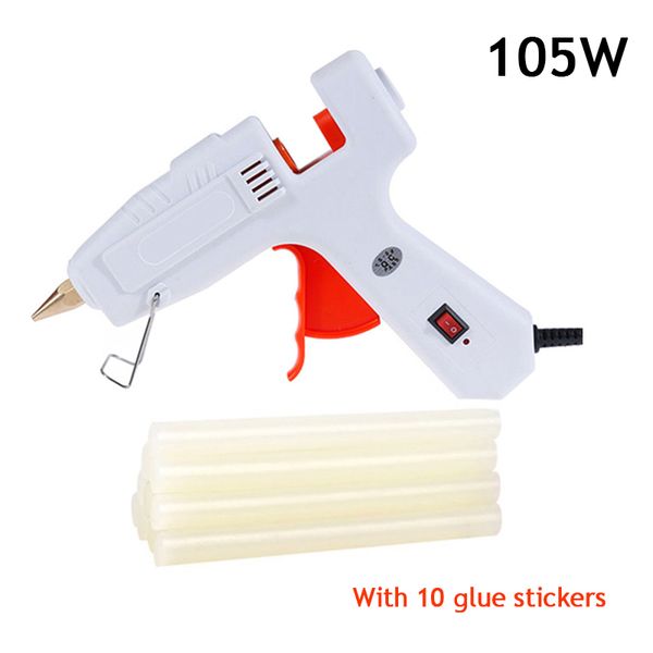 

100w melt glue gun heating craft repair tool with 11mm x 100mm melt glue sticks thermo gun 110v 220v