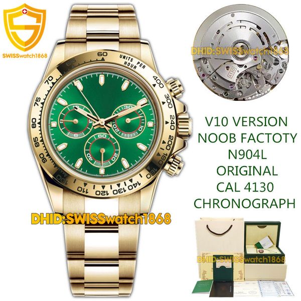 

n factory v10 version luxury watch 116500 116500ln 116508 original cal.4130 chronograph fuction automatic 904l steel case designer watches, Slivery;brown