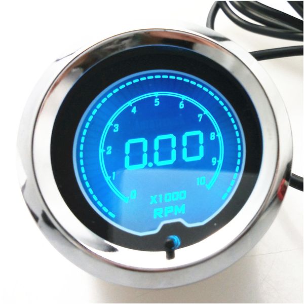 

1 pcs car motorcycle 52mm 7 colors led tacho tachometer x1000 rpm