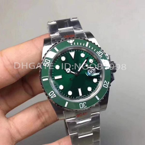 

Luxury watche v8 904l 116610ln eta 2836 automatic mechanical watch black ceramic frame luminou diving watch, Slivery;brown