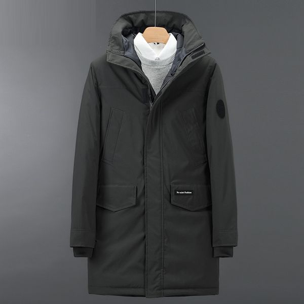 

plus size 4xl 5xl 6xl men winer jacket padded warm long style parkas 138, Black