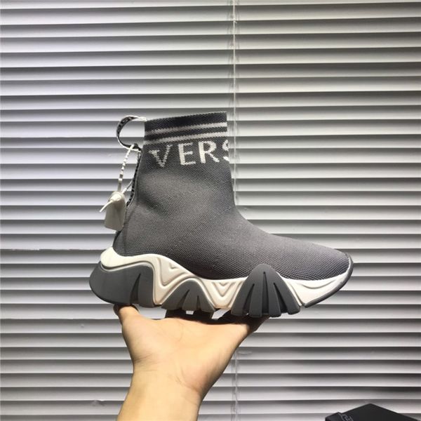

luxury women shoes luxury high-women's socks shoes paris men's shoes brand power socks boots fashion women's casual platform, Black
