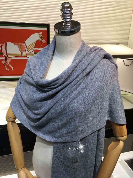 

qualtiy luxury scarf letter pattern women scarf wool silk cashmere scarf ladies warm scarves size 180x70cm, Blue;gray