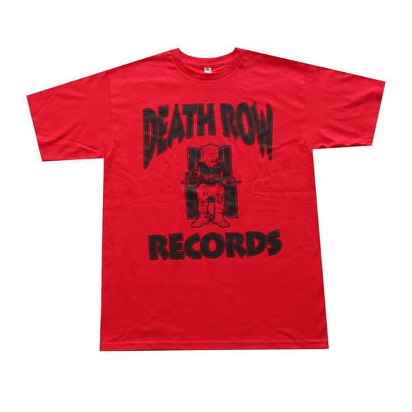 

death row records men's t- shirt red, White;black