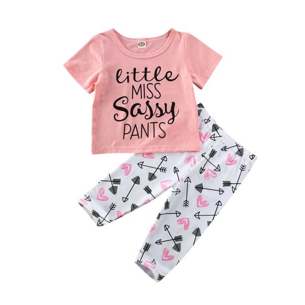 

toddler kids baby girls short sleeve t-shirt +pants outfits clothes set toddler infants summer clothes clothings sunsuits, White