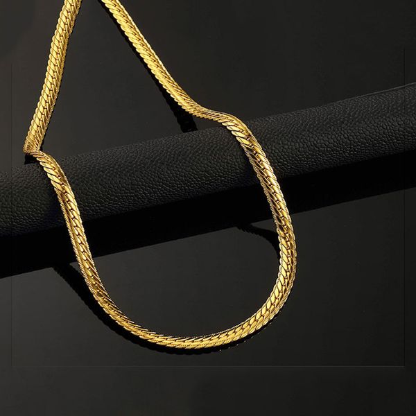 

hip hop mens lace embossing herringbone chain necklace jewelry long necklace for men gold color chunky hippie rock, Silver