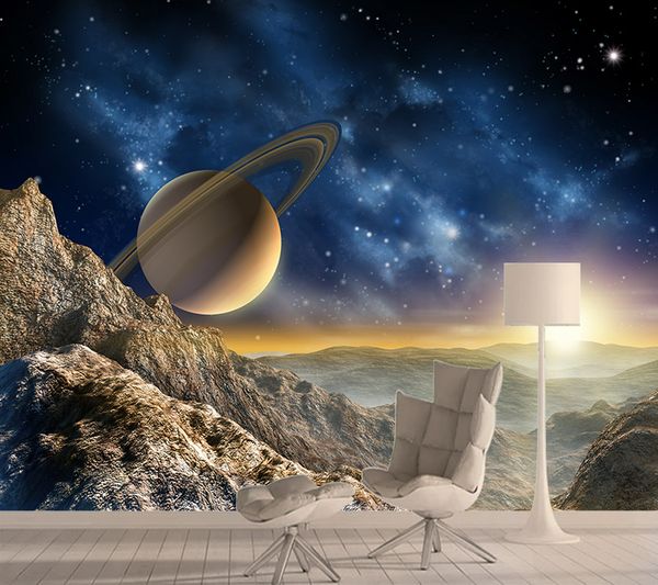 

3d фотообои обои обои бумага домашнего декора обои для гостиной пилинг и палки звездная ночь космические фрески рулоны