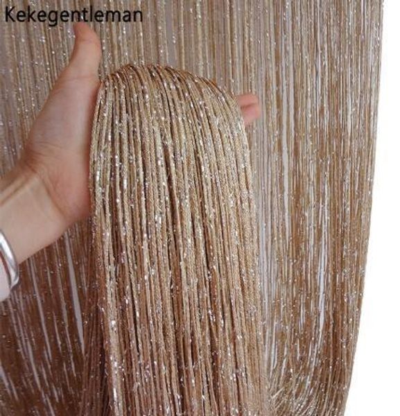 

3x2.6m string curtain shiny tassel line curtains window door divider drape living room decor valance