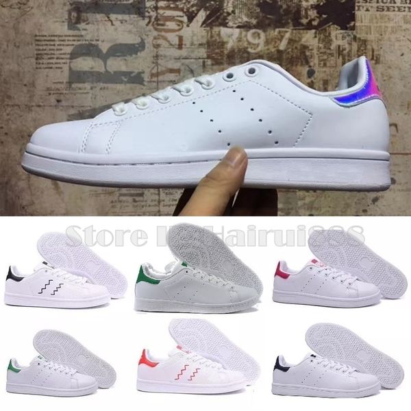 

new arrival 2020 wholesale women men shoes stan smith sneakers stansmith leather classic flats casual shoes size 36-45, Black