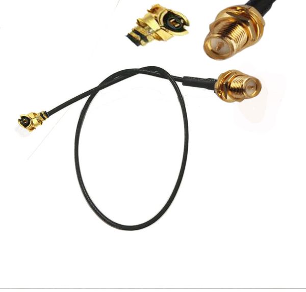 Freeshipping 100 Stück 17 cm 1,13 IPX U.fl IPEX auf RP-SMA-Buchse Stecker RF-Antenne WiFi-Pigtail-Kabel 1,13 mm