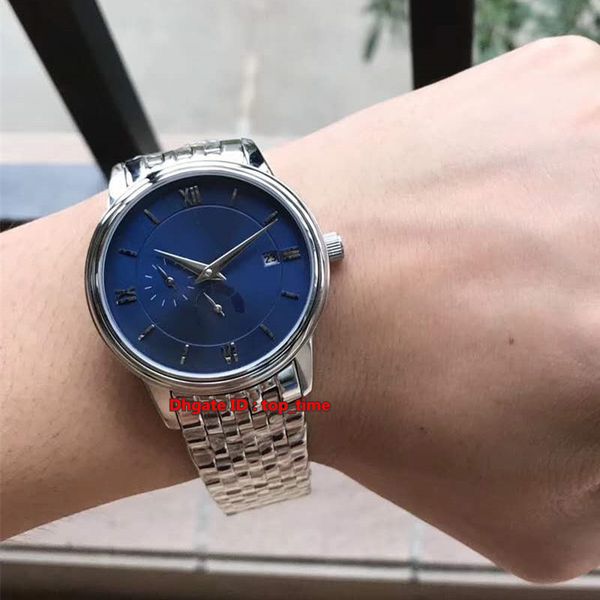 

4 стиля 40-мм prestige power reserve коаксиальный 2813 мужские автоматические часы 424.13.40.21.03.001 браслет из нержавеющей стали с синим, Slivery;brown