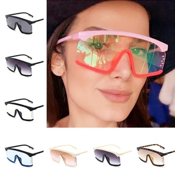 

женская мода личность сиамские солнцезащитные очки негабаритные кадр очки очки anti-uv очки semi-пенсне вс очки a, White;black