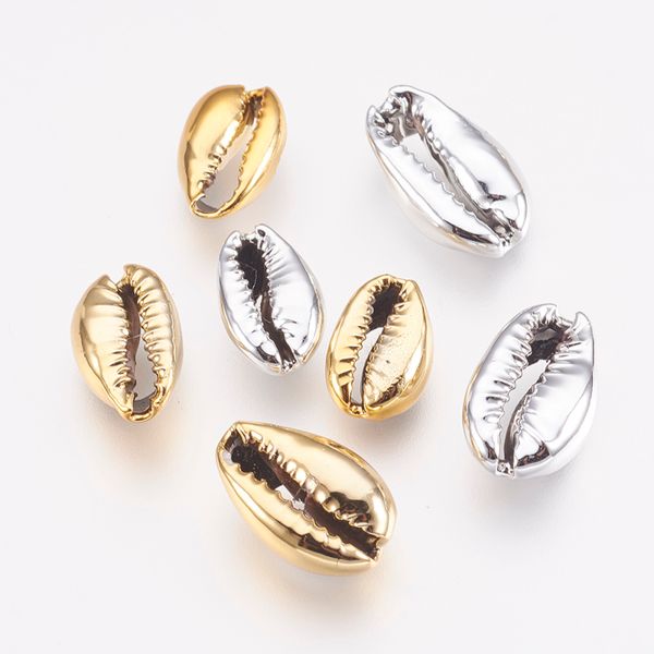 

10pcs electroplated shell beads cowrie shells bead for jewelry making diy crafts accessories wholesale f80