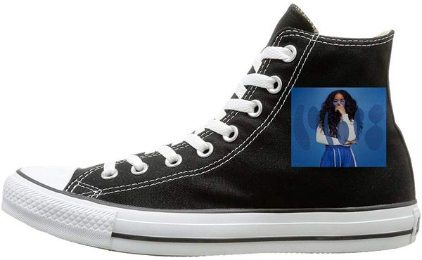 

high-canvas shoes sneaker h.e.r.-her casual walking shoes for mens womens, Black