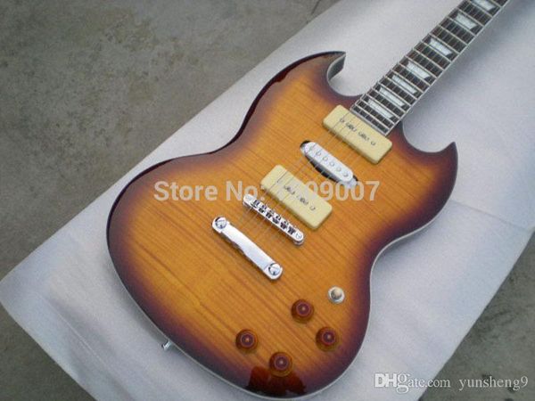 

electric guitar, double cut way, vintage sunburst,pickups high qualtiy