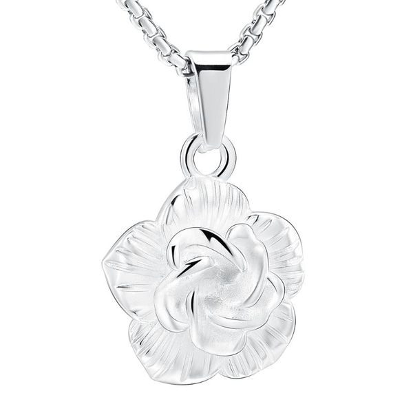 

new shiny silver plated beautiful flower cremation jewelry urn necklace for women ashes keepsake memoria pendant secret stash